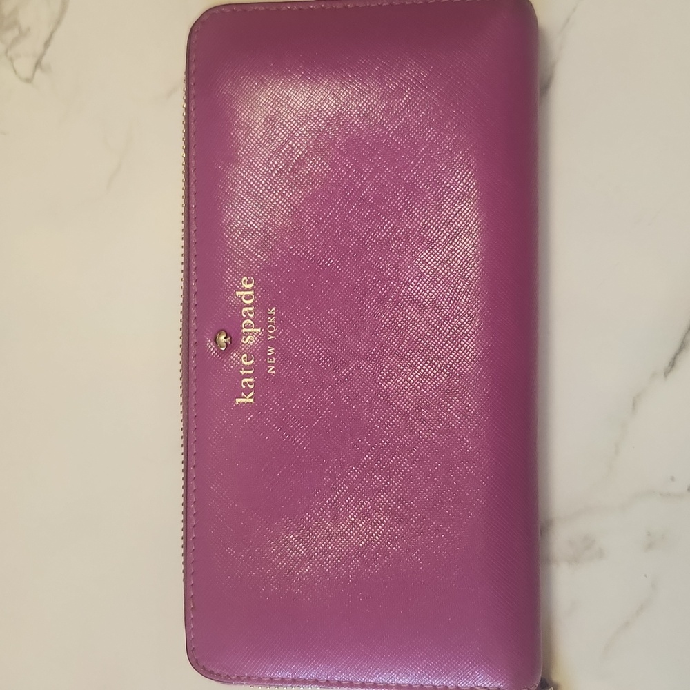Kate Spade Purple pink Women's zip wallet - Picture 12 of 13